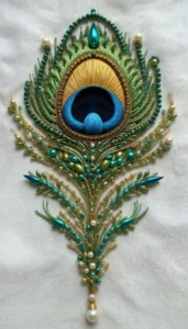 images of peacock feather embroidery design 20