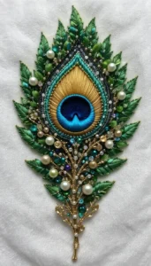 images of peacock feather embroidery design 25
