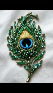 images of peacock feather embroidery design 26