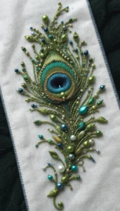 images of peacock feather embroidery design 28