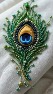 images of peacock feather embroidery design 29