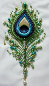 images of peacock feather embroidery design 30