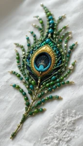 images of peacock feather embroidery design 33