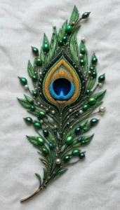images of peacock feather embroidery design 36