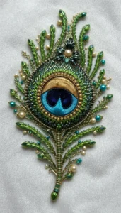 images of peacock feather embroidery design 6