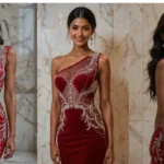 one shoulder short dress easy embroidery designs