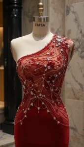 one shoulder short dress easy embroidery designs19