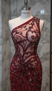 one shoulder short dress easy embroidery designs24