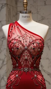 one shoulder short dress easy embroidery designs28