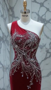 one shoulder short dress easy embroidery designs32