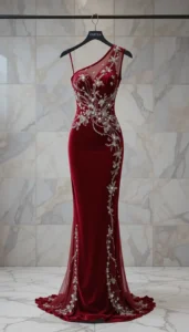 one shoulder short dress easy embroidery designs46