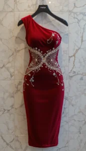 one shoulder short dress easy embroidery designs50