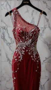 one shoulder short dress easy embroidery designs61