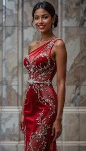 one shoulder short dress easy embroidery designs71