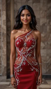 one shoulder short dress easy embroidery designs75