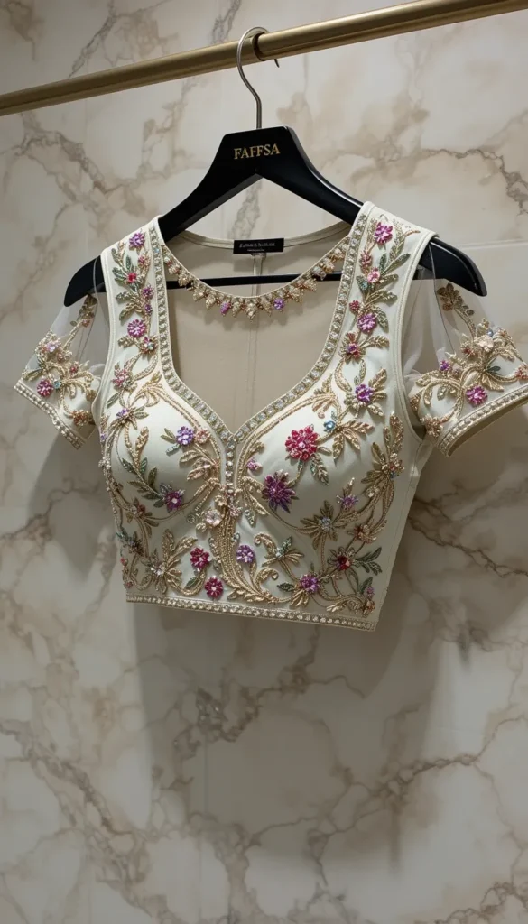 Wedding Aari Work Blouse Hand Designs 11