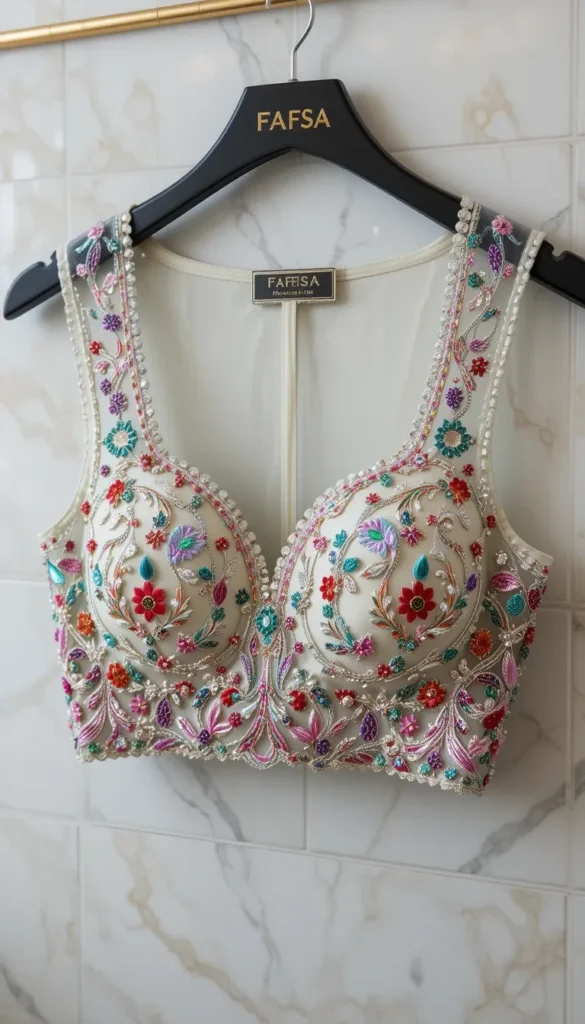 Wedding Aari Work Blouse Hand Designs 15