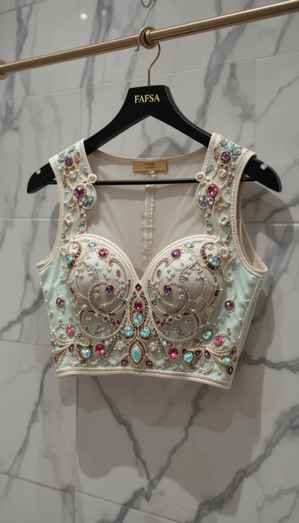 Wedding Aari Work Blouse Hand Designs 22