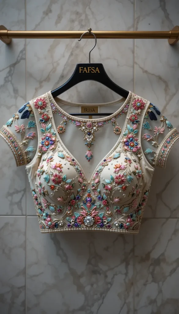 Wedding Aari Work Blouse Hand Designs 23