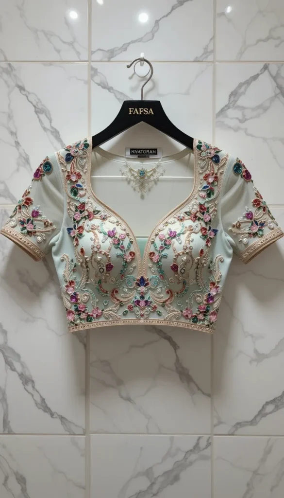 Wedding Aari Work Blouse Hand Designs 24