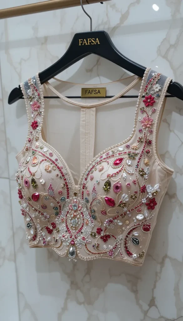 Wedding Aari Work Blouse Hand Designs 26