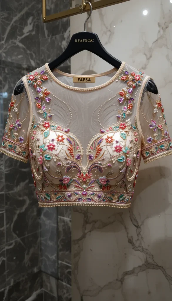 Wedding Aari Work Blouse Hand Designs 27