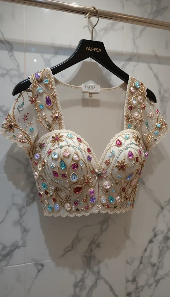 Wedding Aari Work Blouse Hand Designs 28