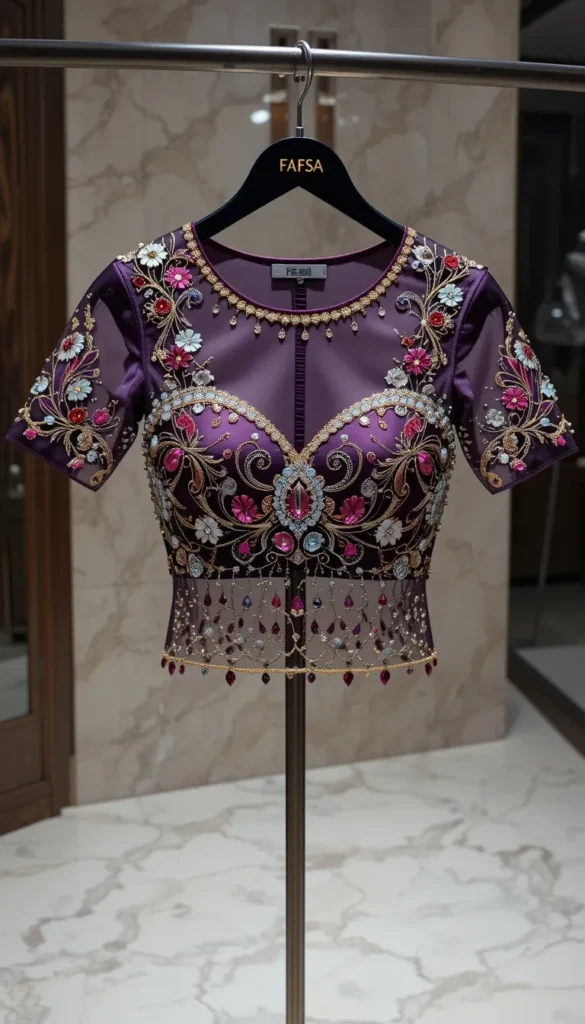 Wedding Aari Work Blouse Hand Designs 3