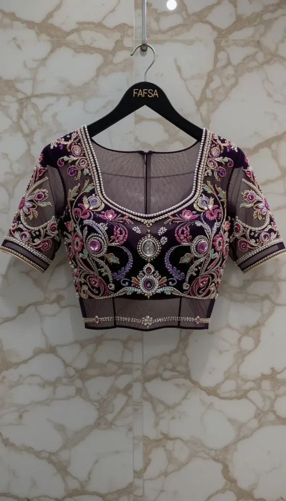 Wedding Aari Work Blouse Hand Designs 30