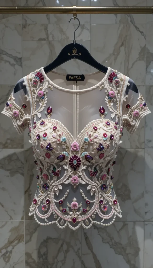 Wedding Aari Work Blouse Hand Designs 31