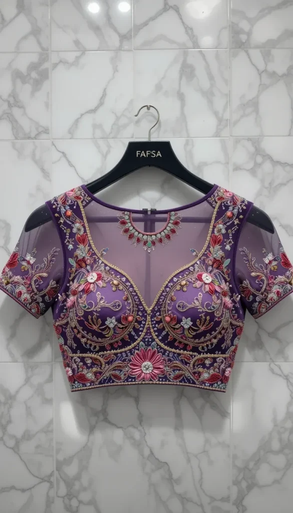 Wedding Aari Work Blouse Hand Designs 4