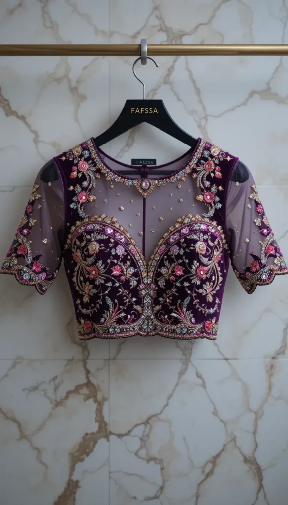 Wedding Aari Work Blouse Hand Designs 6