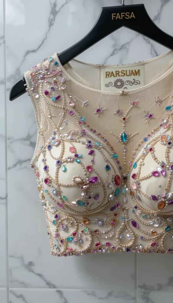 Wedding Aari Work Blouse Hand Designs 7