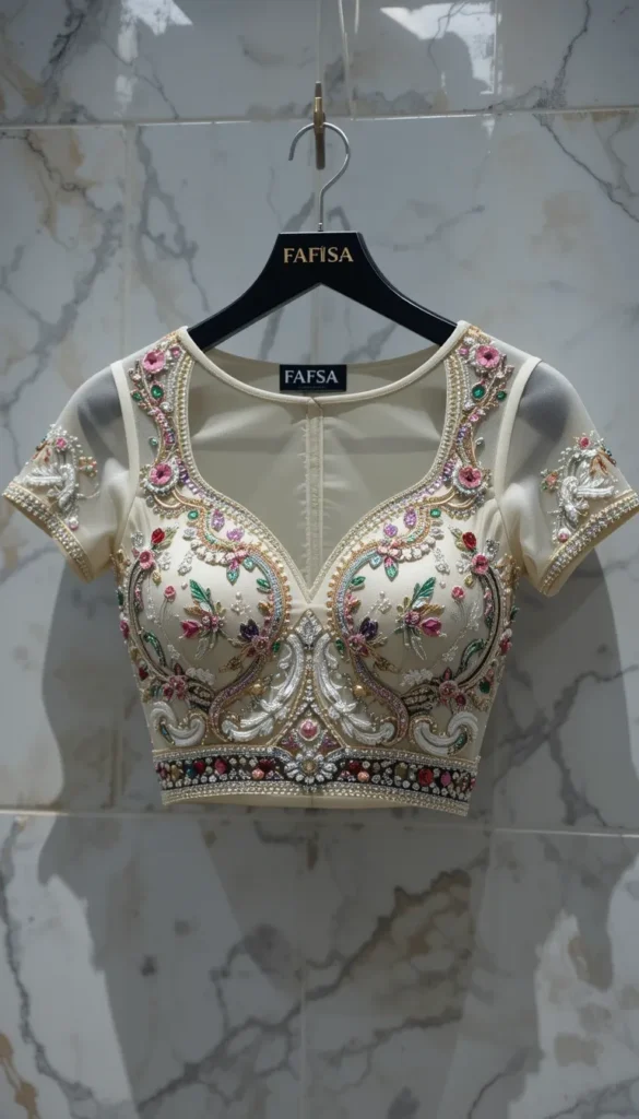 Wedding Aari Work Blouse Hand Designs 8